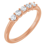 The Heidi — Five-Stone Anniversary Band - Rose