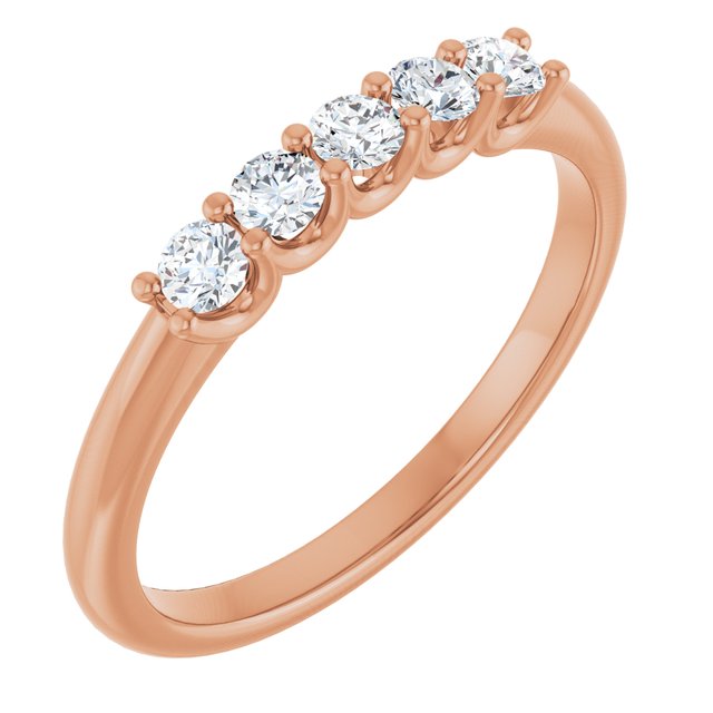 The Heidi — Five-Stone Anniversary Band - Rose