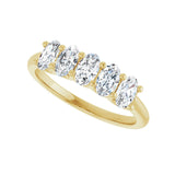 1 ct tw Five-Stone Lab Grown Anniversary Band in 14K White Gold... - view 5