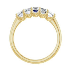 1 1/2 ct tw Five-Stone Lab Grown Anniversary Band in 14K White Go... - view 2