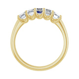 1 1/2 ct tw Five-Stone Lab Grown Anniversary Band in 14K White Go... - view 2