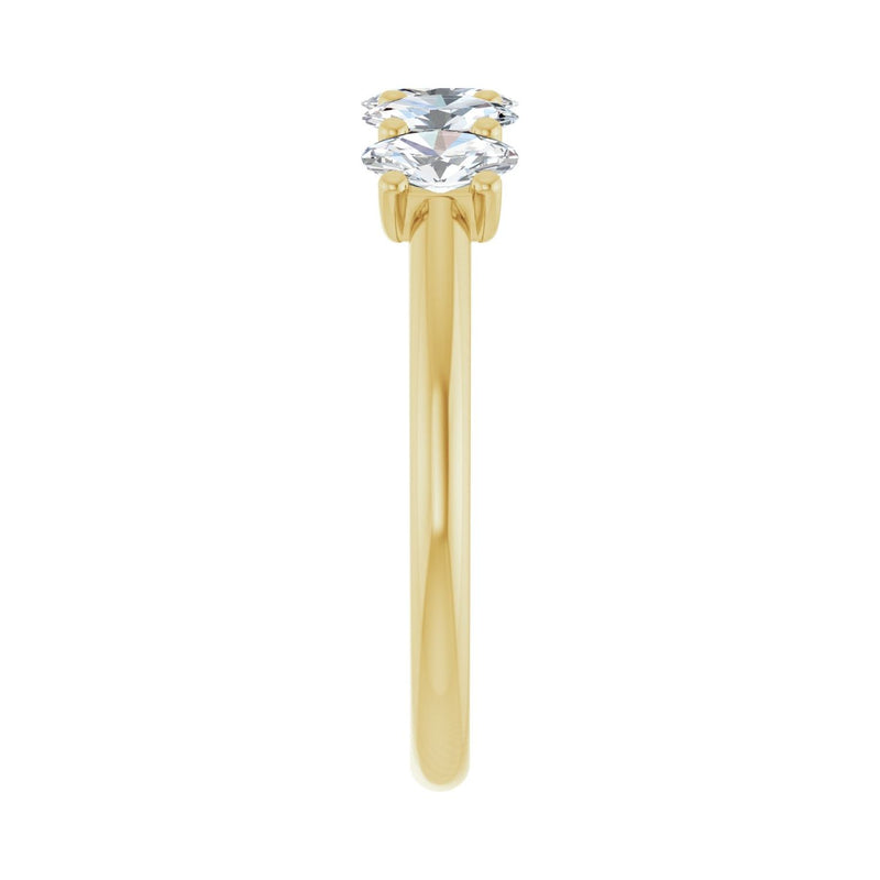 1 ct tw Five-Stone Lab Grown Anniversary Band in 14K White Gold... - view 4