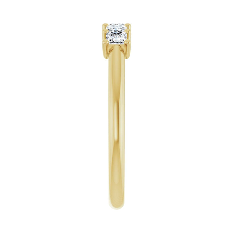 1 ct tw Five-Stone Lab Grown Anniversary Band in 14K White Gold... - view 4