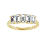1 1/2 ct tw Five-Stone Lab Grown Anniversary Band in 14K White Go... - view 3