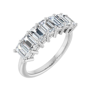 2 1/2 ct tw Diamond Lab Grown Anniversary Band in 14K White Gold...