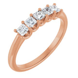 The Zina — Five-Stone Anniversary Band - Rose