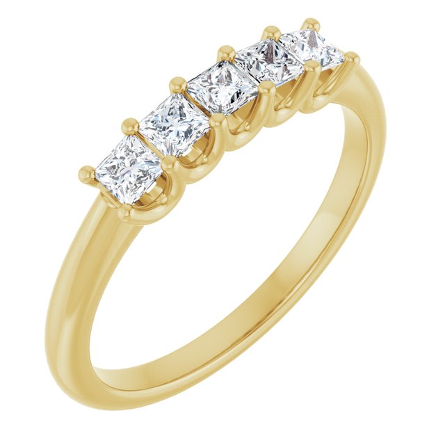 The Zina — Five-Stone Anniversary Band - Yellow