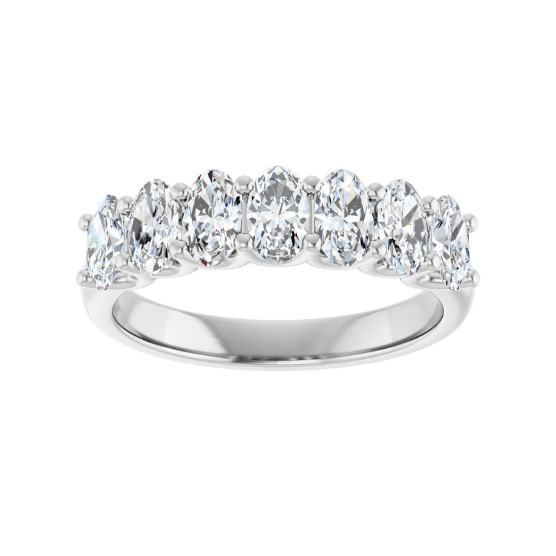 1 1/2 ct tw Diamond Lab Grown Anniversary Band in 14K White Gold... - view 3