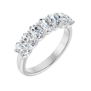 1 1/2 ct tw Diamond Lab Grown Anniversary Band in 14K White Gold...
