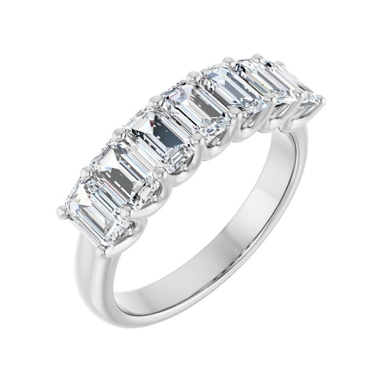 2 1/6 ct tw Diamond Lab Grown Anniversary Band in 14K White Gold...