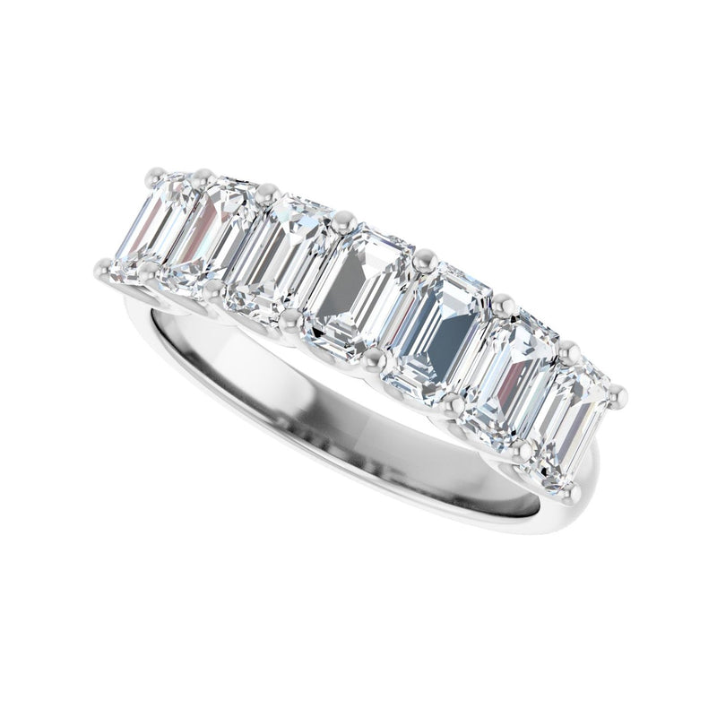 2 1/6 ct tw Diamond Lab Grown Anniversary Band in 14K White Gold... - view 5