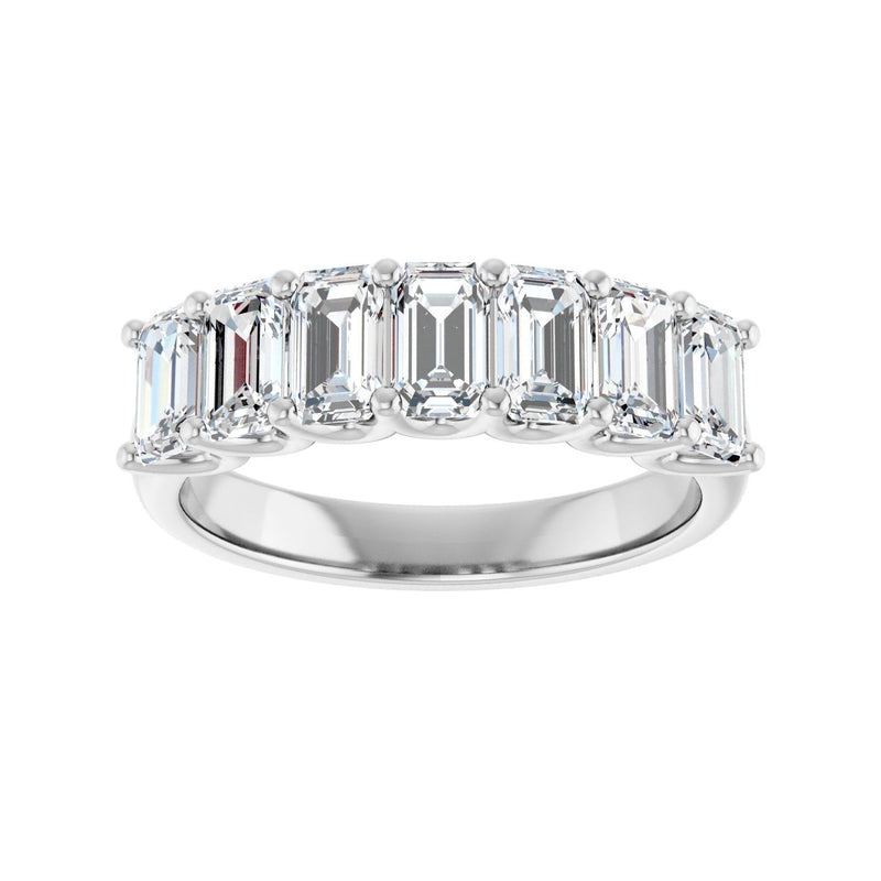2 1/6 ct tw Diamond Lab Grown Anniversary Band in 14K White Gold... - view 3