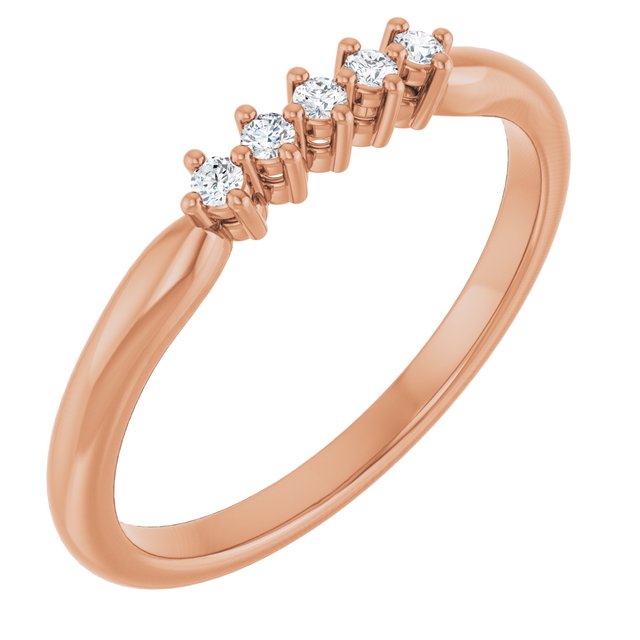 The Caela — Five-Stone Anniversary Band - Rose