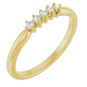 The Caela — Five-Stone Anniversary Band - Yellow