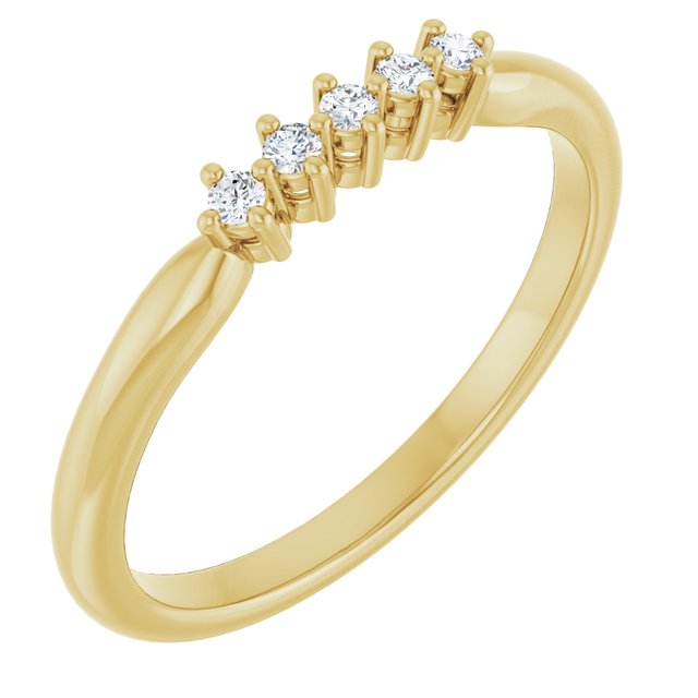 The Caela — Five-Stone Anniversary Band - Yellow