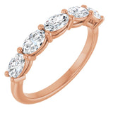 The Aria — Five-Stone Anniversary Band - Rose