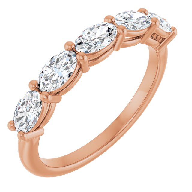 The Aria — Five-Stone Anniversary Band - Rose