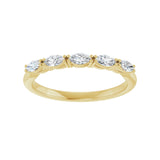 1/2 ct tw Five-Stone Lab Grown Anniversary Band in 14K White Gold... - view 3
