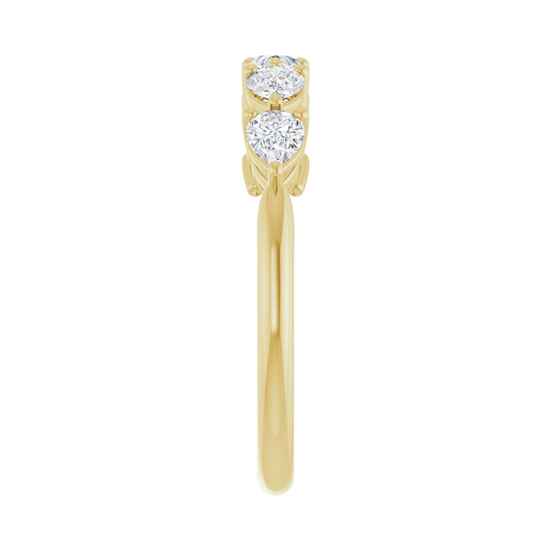 1 ct tw Five-Stone Lab Grown Anniversary Band in 14K White Gold... - view 4