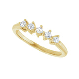 1/4 ct tw Five-Stone Lab Grown Anniversary Band in 14K White Gold... - view 5