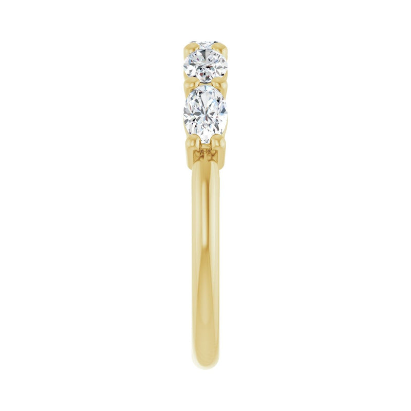 1 ct tw Five-Stone Lab Grown Anniversary Band in 14K White Gold... - view 4