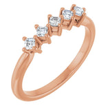 The Elia — Five-Stone Anniversary Band - Rose