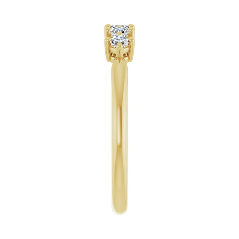 1/4 ct tw Five-Stone Lab Grown Anniversary Band in 14K White Gold... - view 4