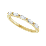 1/2 ct tw Five-Stone Lab Grown Anniversary Band in 14K White Gold... - view 5