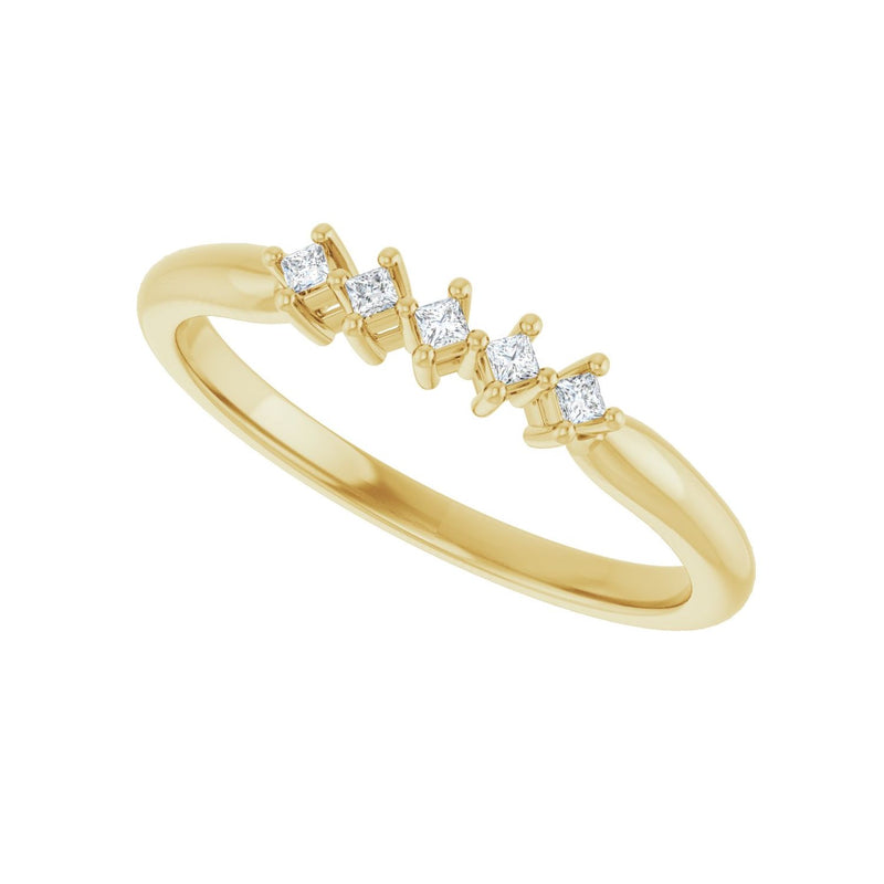 7 ct tw Five-Stone Lab Grown Anniversary Band in 14K White Gold... - view 5