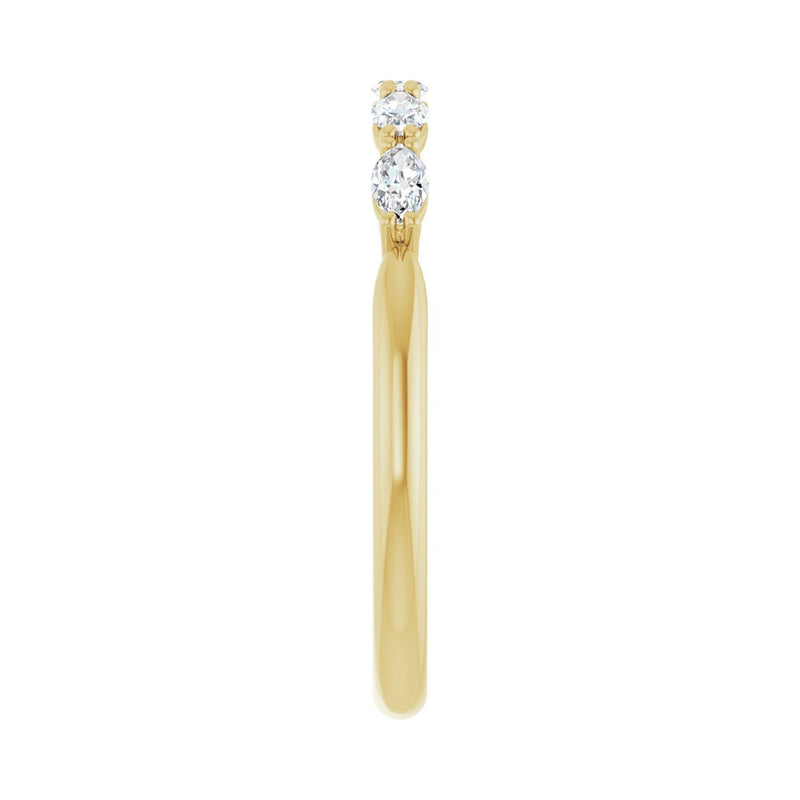 1/2 ct tw Five-Stone Lab Grown Anniversary Band in 14K White Gold... - view 4
