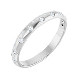 1/6 ct tw Gypsy-Set Lab Grown Anniversary Band in 14K White Gold...