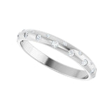 1/6 ct tw Gypsy-Set Lab Grown Anniversary Band in 14K White Gold... - view 5