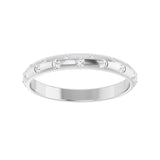 1/6 ct tw Gypsy-Set Lab Grown Anniversary Band in 14K White Gold... - view 3