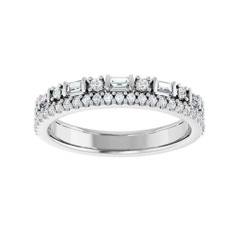 1/2 ct tw Diamond Lab Grown Anniversary Band in 14K White Gold... - view 3