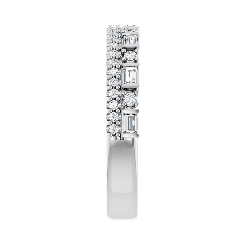 1/2 ct tw Diamond Lab Grown Anniversary Band in 14K White Gold... - view 4