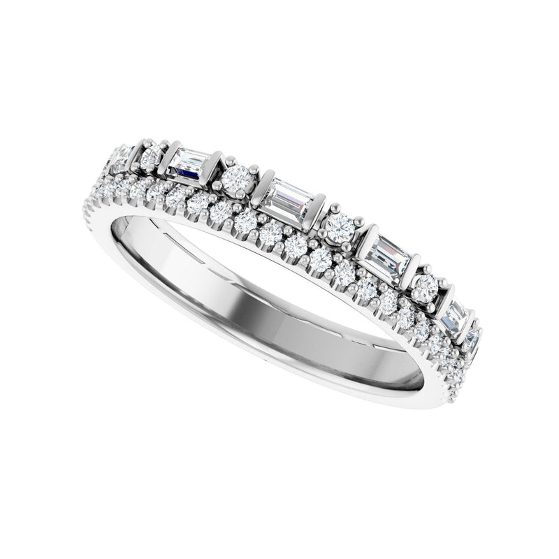 1/2 ct tw Diamond Lab Grown Anniversary Band in 14K White Gold... - view 5