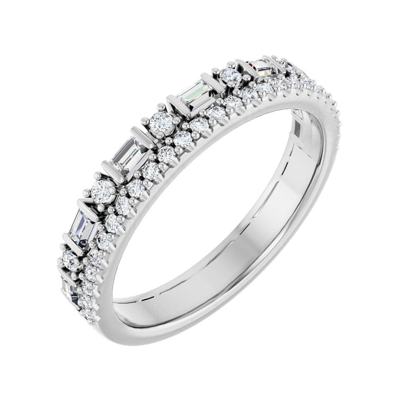 1/2 ct tw Diamond Lab Grown Anniversary Band in 14K White Gold...