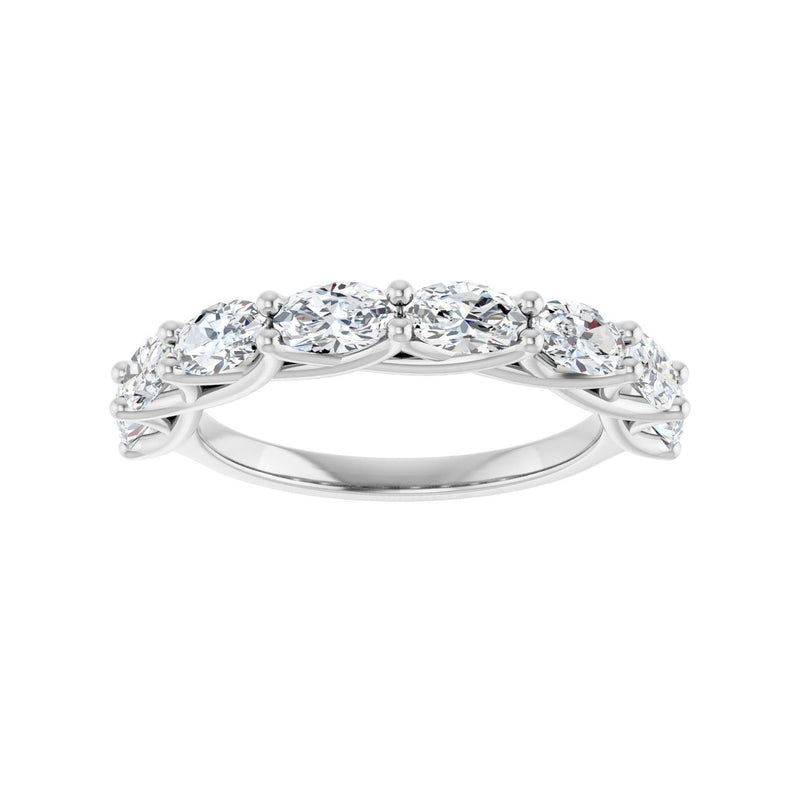 1 1/2 ct tw Diamond Lab Grown Anniversary Band in 14K White Gold... - view 3