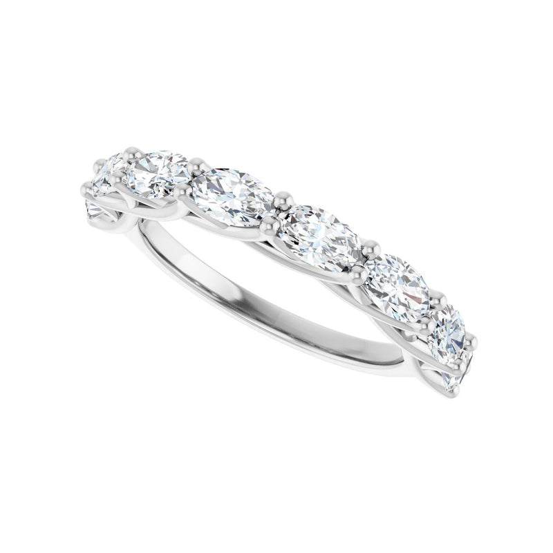 1 1/2 ct tw Diamond Lab Grown Anniversary Band in 14K White Gold... - view 5