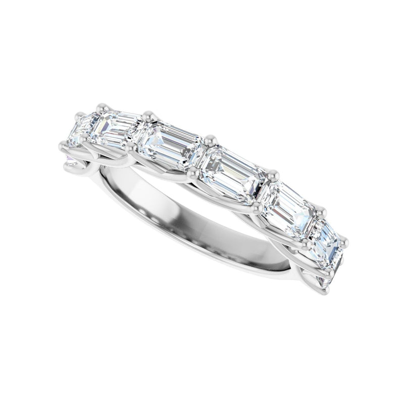 2 3/4 ct tw Diamond Lab Grown Anniversary Band in 14K White Gold... - view 5