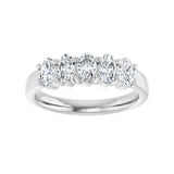 1 7/8 ct tw Five-Stone Shared-Prong Lab Grown Anniversary Band in... - view 3