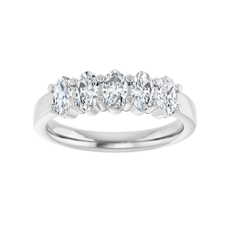 1 7/8 ct tw Five-Stone Shared-Prong Lab Grown Anniversary Band in... - view 3