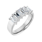 1 3/4 ct tw Five-Stone Shared-Prong Lab Grown Anniversary Band in...