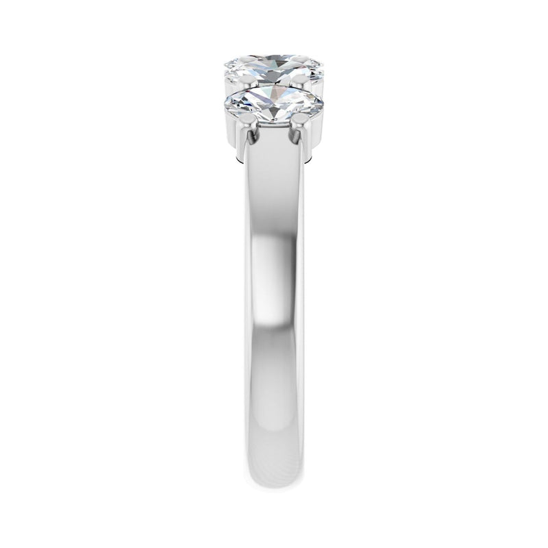 1 7/8 ct tw Five-Stone Shared-Prong Lab Grown Anniversary Band in... - view 4