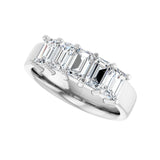 1 3/4 ct tw Five-Stone Shared-Prong Lab Grown Anniversary Band in... - view 5