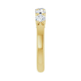 1 ct tw Five-Stone Shared-Prong Lab Grown Anniversary Band in 14K... - view 4