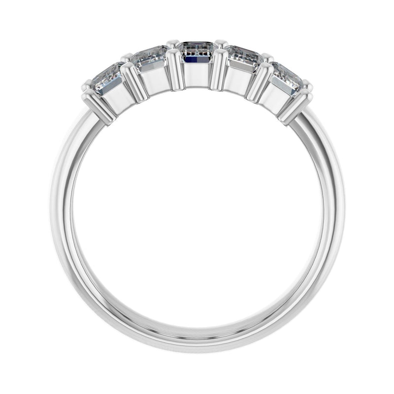 1 3/4 ct tw Five-Stone Shared-Prong Lab Grown Anniversary Band in... - view 2