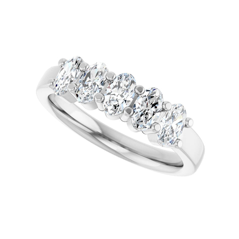 1 7/8 ct tw Five-Stone Shared-Prong Lab Grown Anniversary Band in... - view 5