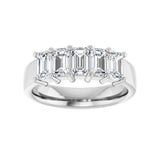 1 3/4 ct tw Five-Stone Shared-Prong Lab Grown Anniversary Band in... - view 3