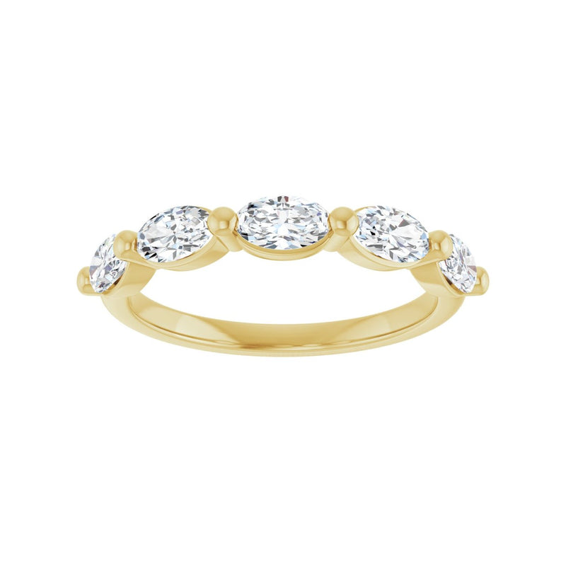 1 1/3 ct tw Shared-Prong Lab Grown Anniversary Band in 14K White ... - view 3